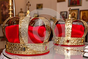 Wedding golden crowns