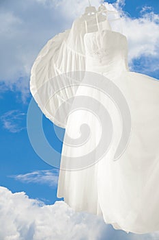 Wedding Gown Blue Sky