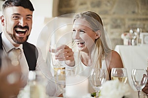 Wedding Guests At The Dinner Party