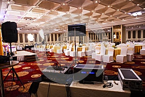 wedding hall with decoration. creating Magical Memories in a Lavishly Decorated Wedding Hall.