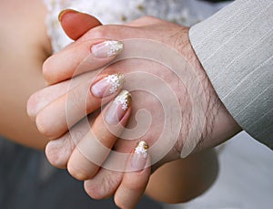 Wedding hands photo