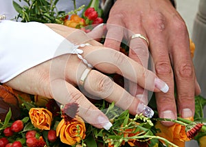 Wedding hands photo