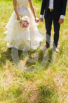 Wedding hands of the enamoured