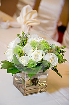 Wedding Head Table Centerpiece Closeup photo