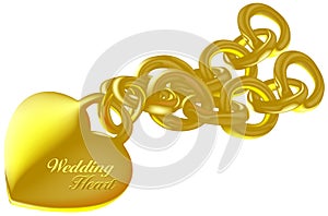 Wedding Heart Gold