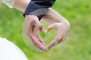 Wedding heart hands