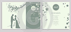 Wedding holiday cards set