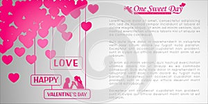 Wedding Invitation Abstract background of Valentine\'s Day