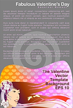 Wedding Invitation Abstract background of Valentine\'s Day