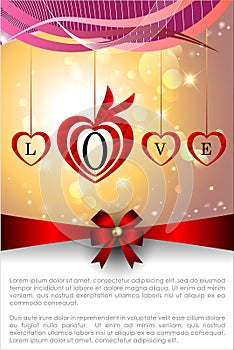 Wedding Invitation Abstract background of Valentine\'s Day