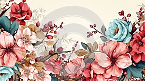 Wedding invitation backround rustic farmstyle field flowers