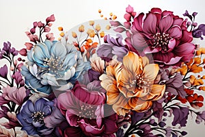 Wedding invitation backround rustic farmstyle field flowers