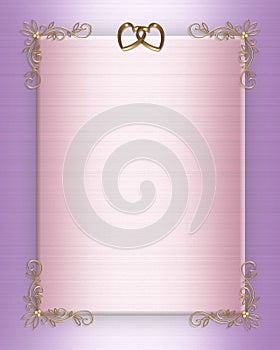 Wedding Invitation Border elegant satin