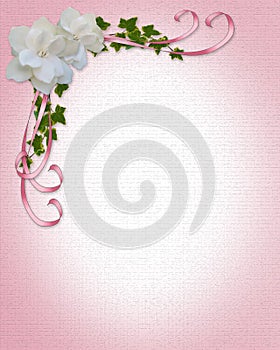 Wedding Invitation border Gardenias