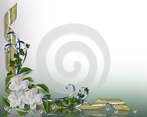 Wedding Invitation border Gardenias