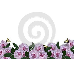 Wedding Invitation border Lavender Roses