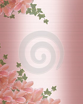 Wedding Invitation Border Pink Satin