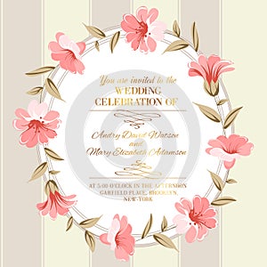 Wedding invitation card