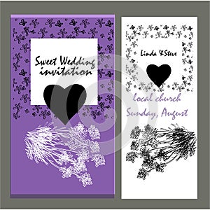 Wedding invitation card suite with flower Templates. save the date cards. flower vertical banners concept design.