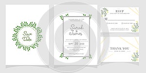 Wedding invitation card template with copper color flower floral background. wedding invitation. Save the date. Vector illustratio