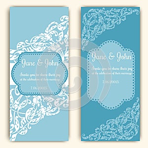 Wedding invitation cards template