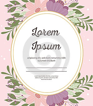 Wedding invitation decorative ornament floral flowers greeting card or announcement