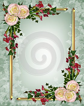 Wedding invitation elegant floral