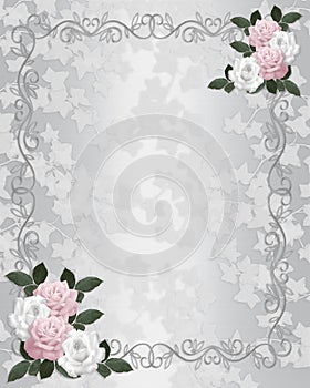 Wedding invitation elegant roses