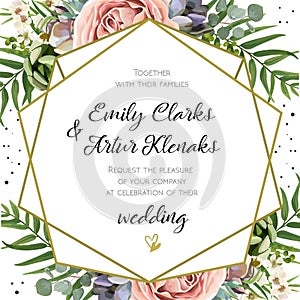 Wedding Invitation, floral invite card Design: Peach lavender pi