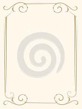 Wedding invitation or frame of honor Gold cover report