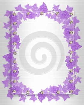 Wedding invitation lavender roses
