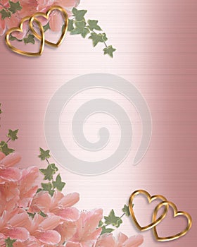 Wedding Invitation Pink Satin