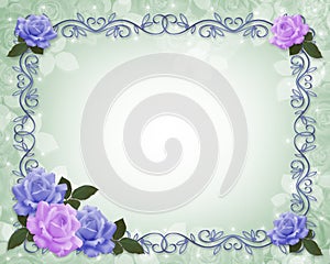 Wedding invitation Roses Border