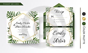 Wedding Invitation, save the date, rsvp invite card Design with