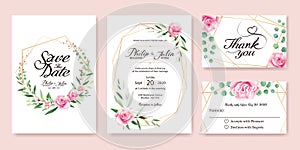 Wedding Invitation, save the date, thank you, rsvp card Design.