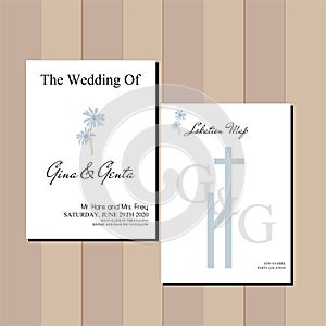 Wedding invitation simple and elegan