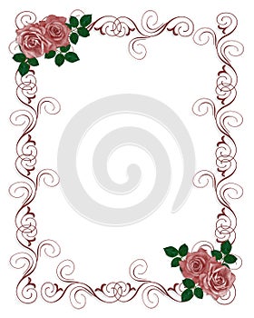 Wedding Invitation Template Red Roses