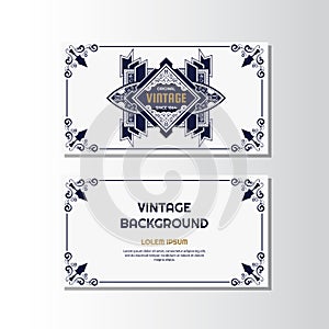 Wedding Invitation Vintage flyer background Design Template