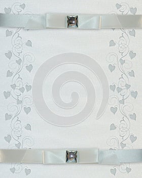 Wedding invitation White ribbons