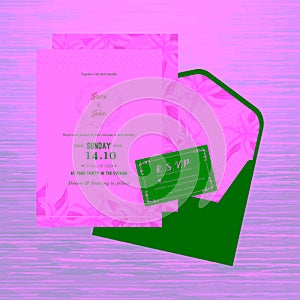 wedding invitational card design. Vector illustration decorative design