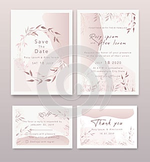 Wedding Invitations save the date card design .