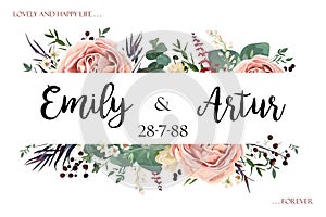 Wedding invite invitation save the date card floral watercolor s photo