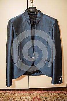 Wedding jacket of the groom. Husband, marriage