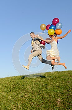 Wedding jumping