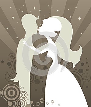 Wedding Kiss Silhouette