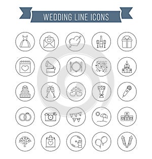 Wedding Line Icons