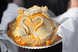 Wedding loaf of bread and salt