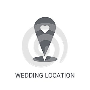 Wedding Location icon. Trendy Wedding Location logo concept on w