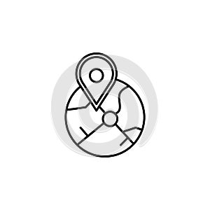 wedding location line icon. Elements of wedding illustration icons. Signs, symbols can be used for web, logo, mobile app, UI, UX