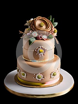 wedding marzipan cake